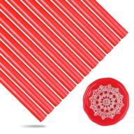 🔴 wax sealing sticks: hosail 12pcs red glue gun wax seal sticks beads rods for wedding invitations and envelopes logo