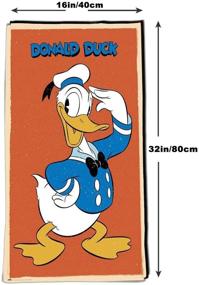 img 3 attached to 🦆 Disney Cartoon Fashion Camping Towels - Quick-Dry, Ultra Absorbent Soft Hand Towel 32×16 Inch (40cm×80cm) Microfiber Towel - Donald Duck Design