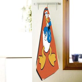 img 2 attached to 🦆 Disney Cartoon Fashion Camping Towels - Quick-Dry, Ultra Absorbent Soft Hand Towel 32×16 Inch (40cm×80cm) Microfiber Towel - Donald Duck Design