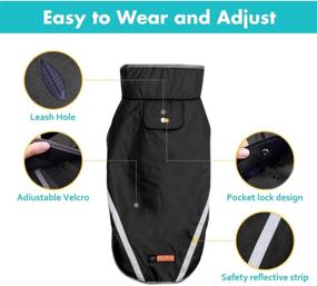 img 3 attached to Senye Adjustable Dog Raincoat: Waterproof Clothes with Reflective Strip for S-3XLarge Dogs and Puppies