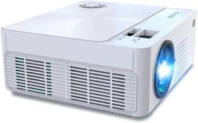 img 4 attached to 📽️ Jasipaa Portable Mini Movie Projector - 6500 Lumens 1080P Full HD Video Projector for Indoor &amp; Home &amp; Office &amp; PPT &amp; TV &amp; HDMI &amp; USB &amp; AV &amp; PS4 &amp; VGA &amp; TF &amp; Laptop (White)