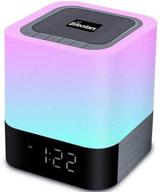 elecstars touch bedside lamp with bluetooth speaker, dimmable warm night light, alarm clock, mp3 music player, table lamp (4000mah battery), sd card support – stylish room decor логотип