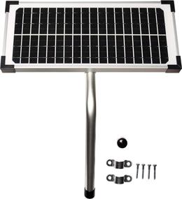 img 4 attached to Powerful 10W Solar Panel Kit (FM123) for Mighty Mule Automatic Gate Openers - Sleek Black Cell Design
