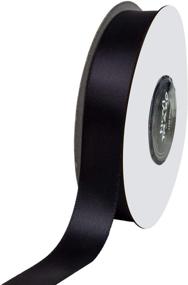 img 2 attached to 20 Yards Black 5/8 inch Wide Double Faced Polyester Satin Ribbon for Craft, Wedding, Gift Wrapping, Bow Making & Other Projects - Noyi Traxd