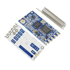 img 3 attached to 📡 2 Pack DAOKI SI4463 HC-12 433MHz Wireless Serial Port Module with Antenna - Upgraded 1000M Range, Bluetooth Alternative