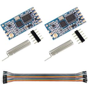img 4 attached to 📡 2 Pack DAOKI SI4463 HC-12 433MHz Wireless Serial Port Module with Antenna - Upgraded 1000M Range, Bluetooth Alternative
