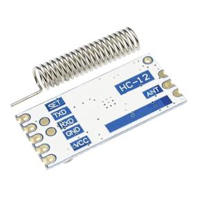 img 2 attached to 📡 2 Pack DAOKI SI4463 HC-12 433MHz Wireless Serial Port Module with Antenna - Upgraded 1000M Range, Bluetooth Alternative