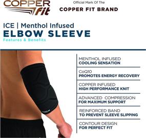 img 3 attached to Copper Fit Menthol Infused Ice Elbow Compression Sleeve - Enhanced SEO