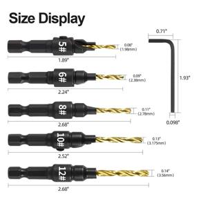 img 3 attached to 🛠️ Titanium Woodworking Countersink Accessories by QXUJI