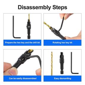 img 1 attached to 🛠️ Titanium Woodworking Countersink Accessories by QXUJI