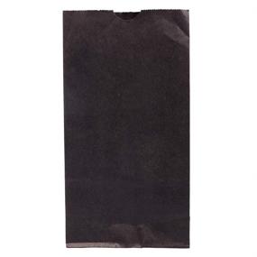 img 3 attached to JAM PAPER Eco-Friendly Snack/Lunch Bags - Small (4 1/8 x 8 x 2 1/4) - Black Kraft Grocery Bags - 25/Pack