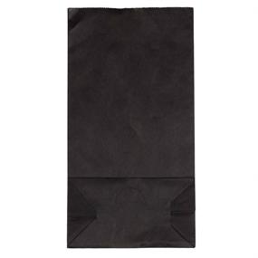 img 2 attached to JAM PAPER Eco-Friendly Snack/Lunch Bags - Small (4 1/8 x 8 x 2 1/4) - Black Kraft Grocery Bags - 25/Pack