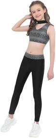 img 3 attached to Hansber Digital Printed Leggings Rose_Red Girls' Clothing for Active