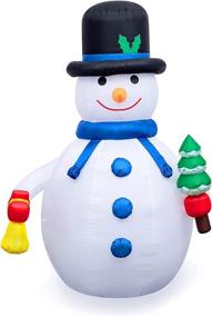 img 3 attached to HBlife 6.13 FT Inflatable Snowman with Colorful LED Lights for Christmas Decorations