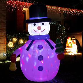 img 2 attached to HBlife 6.13 FT Inflatable Snowman with Colorful LED Lights for Christmas Decorations