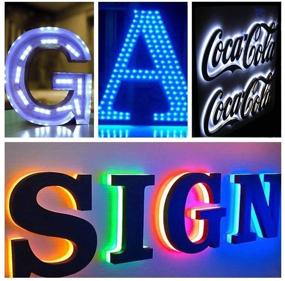 img 2 attached to 🌈 Waterproof Decorative LED Storefront Lights - Pomelotree 40ft, 80 Piece Strip Light for Letter Advertising Signs - RGB Light, 4 Set 5050 SMD LED Light Module for Storefront Window Strip