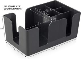 img 2 attached to 🍽️ Black Plastic Bar Caddy Organizer with 6 Compartments by New Star Foodservice 48001