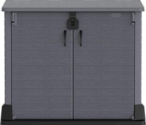 img 2 attached to 🏡 Durable and Spacious Duramax Storeaway Resin Horizontal Outdoor Storage Shed in Gray- 4 ft. 3 in. x 2 ft. 5 in. x 3 Ft 7 in.