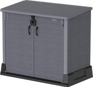 🏡 durable and spacious duramax storeaway resin horizontal outdoor storage shed in gray- 4 ft. 3 in. x 2 ft. 5 in. x 3 ft 7 in. logo