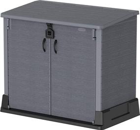 img 4 attached to 🏡 Durable and Spacious Duramax Storeaway Resin Horizontal Outdoor Storage Shed in Gray- 4 ft. 3 in. x 2 ft. 5 in. x 3 Ft 7 in.