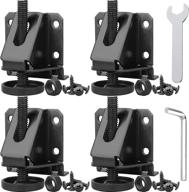 🔧 anwenk heavy duty furniture levelers - adjustable table leg leveler with lock nuts for furniture, table, cabinets, workbench, shelving units, and more - black logo