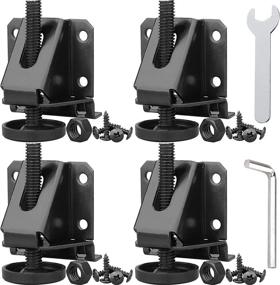 img 4 attached to 🔧 Anwenk Heavy Duty Furniture Levelers - Adjustable Table Leg Leveler with Lock Nuts for Furniture, Table, Cabinets, Workbench, Shelving Units, and More - Black