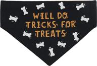 🎃 halloween dog collar bandana - will perform tricks for treats - primitives by kathy logo