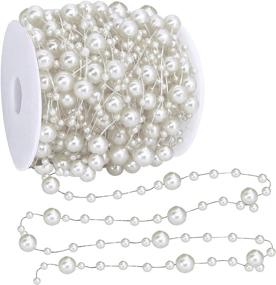 img 4 attached to Sparkling 66 Feet Christmas Beads Garland: Enhance Your Holiday Decor with Silver Pearl Strands