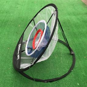 img 2 attached to 🏌️ 3-Layer Runytek Golf Chipping Net for Backyard Practice - Portable, Foldable, Indoor/Outdoor