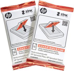 img 1 attached to 📸 Фотобумага HP Sprocket 2.3 х 3.4 дюйма Premium Zink со съемной клейкой основой (20 листов) - совместима с принтерами HP Sprocket Select и Plus - улучшенная оптимизация для поисковых систем (SEO)