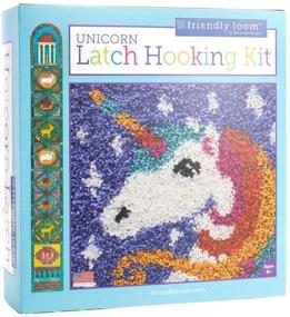 img 1 attached to 🦄 Harrisville Designs Unicorn Latch Hooking Kit: Fun Weaving Crafts for Kids & Adults with 2-Ply Wool Yarn