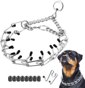 img 4 attached to 🐶 Enhanced Comfort and Control: Mayerzon Dog Prong Collar with Comfort Tips - Stainless Steel Choke Pinch Dog Chain Collar, 5-Inch