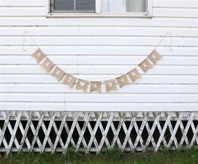 img 2 attached to 👶 dealzEpic - Rustic Burlap Baby Shower Banners - Swallowtail Shaped Party Decorations Props