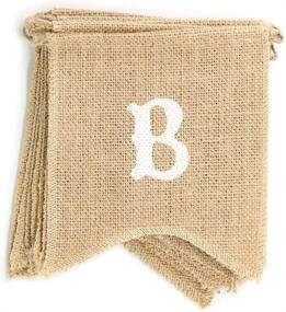 img 3 attached to 👶 dealzEpic - Rustic Burlap Baby Shower Banners - Swallowtail Shaped Party Decorations Props