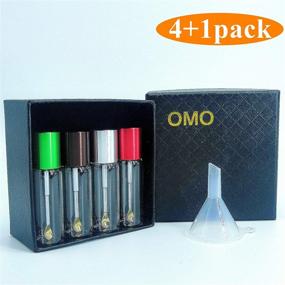 img 1 attached to 🌈 Multipurpose OMO Upgraded Sample Bottle Set with Spoon, Mini Funnel - 4 Bottles in Brown, Green, Red, and Silver