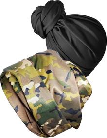 img 4 attached to 🧣 Stylish Stretch Scarf Turban Jersey 2601 2 - Perfect Women's Accessory for Scarves & Wraps