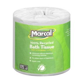 img 3 attached to Marcal MRC6079 Toilet Paper: 100% Recycled, 2 Ply White Bath Tissue - 336 Sheets Per Roll - 48 Rolls per Case - Green Seal Certified