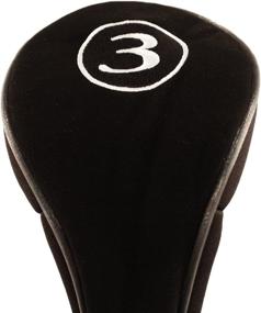 img 2 attached to 🏌️ Premium Black Golf Zipper Head Covers - Ultimate Protection for All Fairway Clubs and Drivers up to 460cc