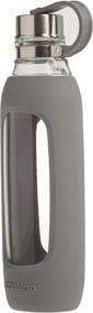 img 3 attached to 🍶 Contigo Purity Glass Water Bottle, 20 oz, Smoke - Silicone Tether Included