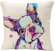 yggqf animal throw pillow cover: charming boston terrier design for stylish home décor логотип