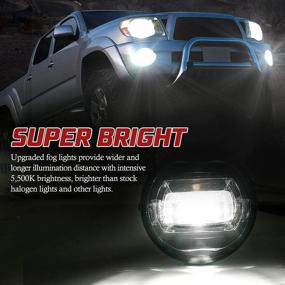 img 1 attached to 🚘 BUNKER INDUST LED Fog Lights for Toyota Tacoma 2005-2011/Solara 2004-2006/Sequoia 2008-2015/Tundra 2007-2013 | Bumper Driving Fog Lamp Kit with Adapter Extension Harness