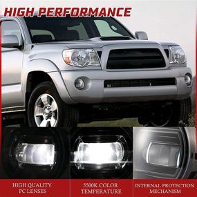 img 2 attached to 🚘 BUNKER INDUST LED Fog Lights for Toyota Tacoma 2005-2011/Solara 2004-2006/Sequoia 2008-2015/Tundra 2007-2013 | Bumper Driving Fog Lamp Kit with Adapter Extension Harness