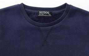 img 2 attached to 👕 Бордовый свитшот DOTDOG для мальчиков с круглым вырезом - Одежда и модные толстовки и свитшоты