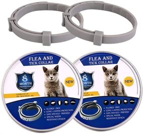 img 4 attached to 🐱 BUDOCI Small Size Pet Flea Collar for Cats - 2 Pack, 8 Month Tick and Flea Prevention, 38cm/15 inch Long-lasting Protection