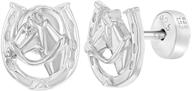 sterling silver equestrian safety earrings logo