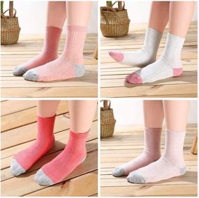 img 1 attached to 🧦 Comfortable & Durable Cotton Crew Socks for Kids by SUNBVE - Ideal for Boys and Girls