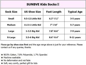 img 2 attached to 🧦 Comfortable & Durable Cotton Crew Socks for Kids by SUNBVE - Ideal for Boys and Girls