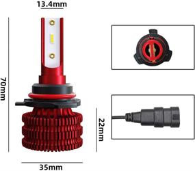 img 2 attached to 🚗 A-Partrix K5 лампа для фары LED 35W 8000 люмен ксеноново-белый набор всё-в-одном - 2 упаковки (9005/HB3/H10) - улучшенная видимость для безопасных поездок