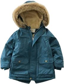 img 2 attached to Toddler Windbreaker Outerwear Outfits ArmygreenThick Boys' Clothing and Jackets & Coats