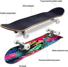 img 3 attached to Cuskip Tropical Skateboard Longboard Skateboards